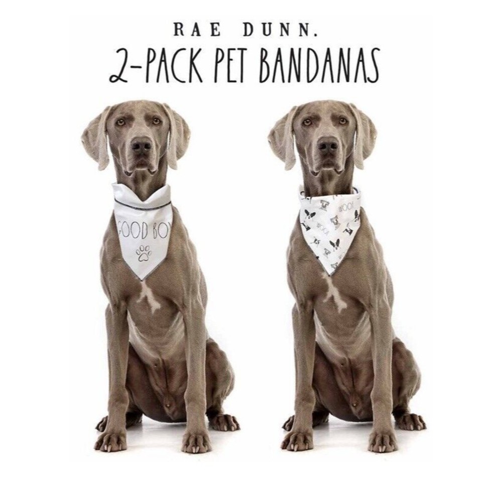 2-Pack Rae Dunn “Good Boy” XL Dog Bandanas New With Tags - Picture 2 of 5